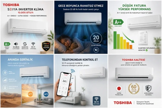 Toshiba Seiya Split Klima 10.000 BTU/h